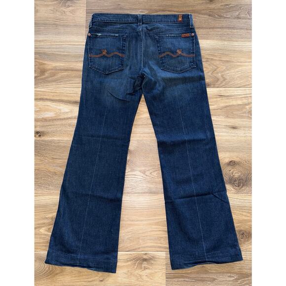 7 For All Mankind DOJO Flare Leg Jeans Blue - size 31 - J - Picture 8 of 12